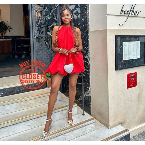 RARE!!! ZARA BLOGGER FAVE!!! Red Halter Neck Short Dress NWT ❤️ - Picture 14 of 16